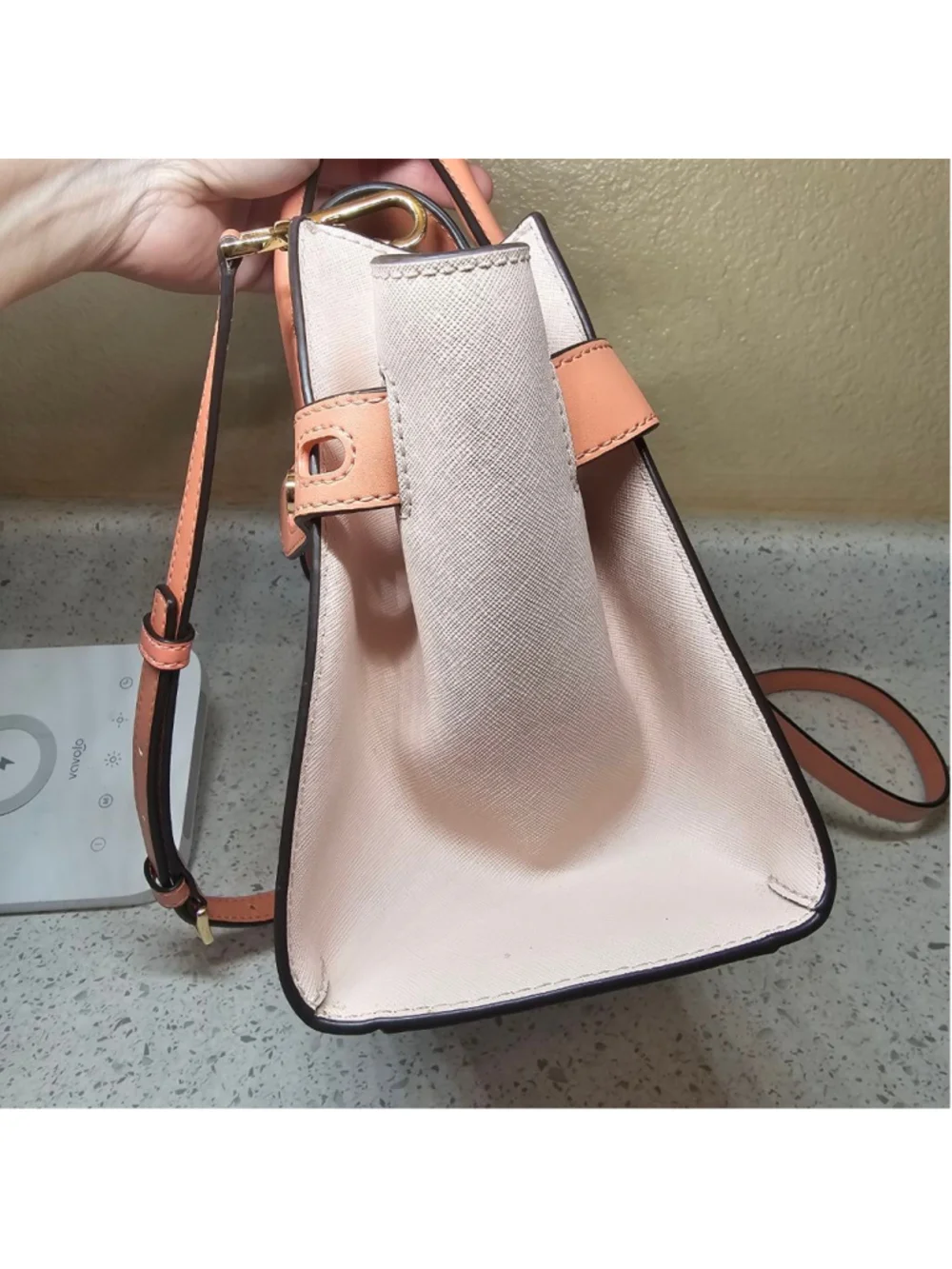Michael Kors Tri-Color Leather Satchel Crossbody Bag
